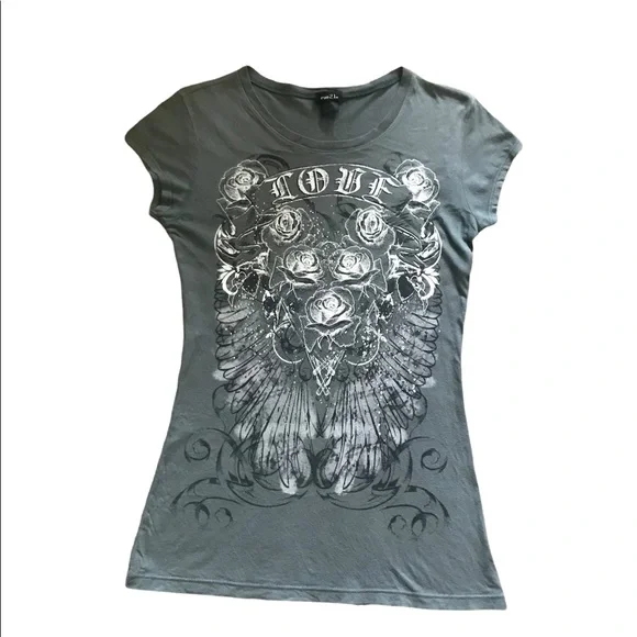 ⭐️Rue 21, Gray/Black/White ,T-Shirt, Size L⭐️ - Picture 3 of 10